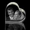 3D Heart on side Laser Etched Photo Crystal (80 x 80 x 40mm)